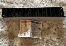 Wall Mount Cable Organizer Panel, Adhesive Install, Black/White, Plastic picture