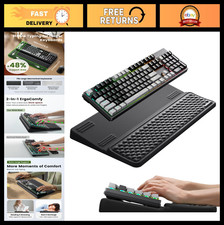 Extra-Large Ergonomic Wrist Rest & Keyboard Stand - Soft Memory Foam Cushion for picture