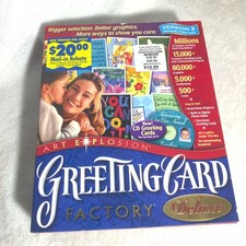 Art Explosion Greeting Card Factory Deluxe Version 3 Windows PC Software NEW picture