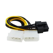 4 Pack 8-Pin PciE to Molex Dual 4-Pin Graphic Video Card Power Cord Y Splitte... picture