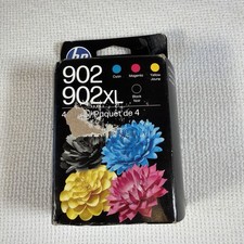 New Genuine HP 902XL Black HP 902 Regular Color Ink Cartridges Exp 1/2028 picture