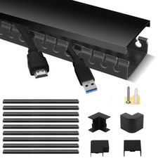 Cable Management Kit - Open Slot Wiring Duct, Wall Concealer Organizer for Cords picture