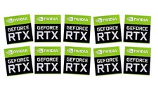 10 pcs original Sticker for Nvidia GeForce RTX Case Badge Label Logo 17mm x 18mm picture