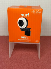 onn. Webcam with Ring Light-3 LED levels, Autofocus, Up to 1440p Resolution new picture