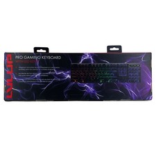 LVLUP Pro Gaming Keyboard with Rainbow LED Backlit Keys - Multimedia Buttons picture