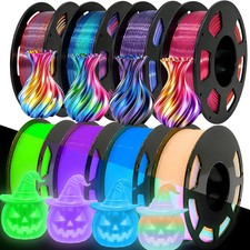 8P Multicolor Glow in the Dark PLA+ & Tricolor Silk Filament 1.75mm picture