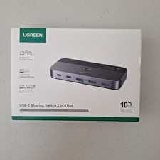 UGREEN CM691 USB-C Sharing Switch 2 In 4 Out USB-A, Portable 1.5m NEW SEALED picture