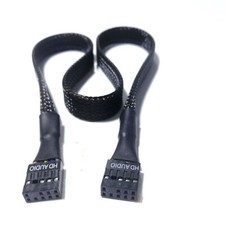 Mainboard Host Case 9pin AC97 HD Audio Female extension Cable Sleeve Net 22AWG picture
