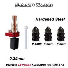 Upgrades Hotend Brass Harden Steel Nozzle For Flashforge Adventurer 5M / 5M Pro picture