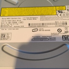 Sony NEC Optiarc AD-7200S SATA 20x 5.25in Internal DVD/CD Writer Black PC picture
