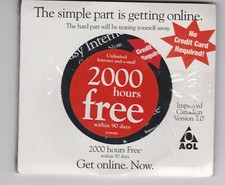 AOL 7.0 America Online Windows  Canadian Rare  Cardboard case sealed never used picture