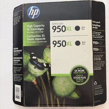 HP Genuine Original 950XL Black High Capacity Ink Cartridges Twin Pack picture