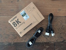 RUIPRO Ultra Thin 8K HDMI 2.1 Cable (1m) - 2 Pack - Excellent Condition picture