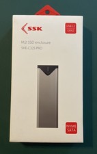 SSK SHE-C325 Pro M.2 NVMe SATA SSD Enclosure USB 3.2 Gen 2 10Gbps Aluminum picture