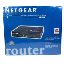 NETGEAR FR114P 4-Port Cable/DSL ProSafe Firewall Router with Print Server Sealed picture