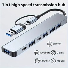 7-In-1 USB 3.0 High-Speed Data Transfer Hub, Multiport Expansion picture