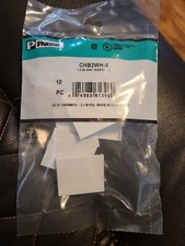 10 count package of Panduit CHB2WH-X Pan-net Mini-com 1/2 Blank Insert New picture