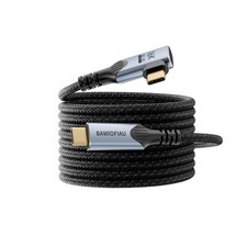 10 Ft 90 Degree USB C Data Cable 80Gbps 240W Thunderbolt 5 Right Angle picture
