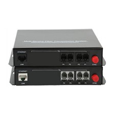 4CH Telephone Fiber Optic Media Converters PCM Voice with 10/100M Ethernet ,FC picture