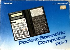 Tandy PC-7 Pocket Scientific Computer Programmable Vintage w Box Manual picture