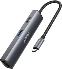 Anker A83650A1 65W USB Ethernet Hub - Black picture