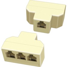 NECABLES 2Pack Phone Splitter 3 Way Telephone Adapter for Landline and Fax picture