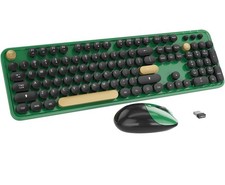 Wireless Keyboard,KOOTOP Cute Colorful 104 Keys Typewriter Retro Round Keycaps picture