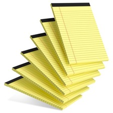 AILZFEI 6pcs Small Note Pad 5x8 College Ruled Legal Pads inch, Yellow  picture