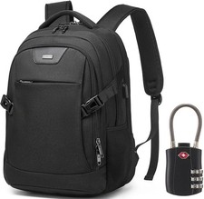 Anti-Theft Laptop Backpack, Black, 15.6-14-13 Inch Laptop Sleeve, USB Charging P picture