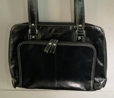 SAMSONITE WHITE STITCH VEGAN LEATHER LAPTOP WORK TOTE TRAVEL BAG 15” Laptop picture