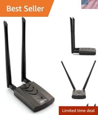 Alfa Long-Range Dual-Band AC1200 Wireless USB 3.0 Type-C Wi-Fi Adapter w/2x 5... picture
