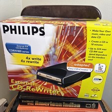 VTG Y2K Widows 95/98/NT Phillips External IDE CD-ReWriter CDRW 400  New picture
