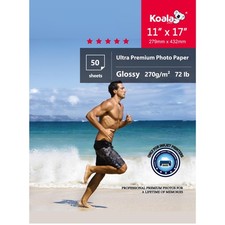 50 PCS Koala Ultra Premium Glossy Photo Paper 11x17 Inch 72lb Water Resist picture