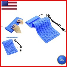 Sunffice Foldable Silicone Keyboard, USB Wired 85 Keys Waterproof Rollup Silent picture