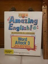 Vintage Word Attack 3 Amazing English ESL Curriculum Big Box Game Macintosh 3.5
