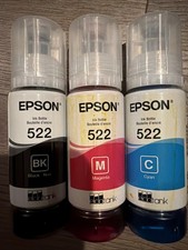 Epson 522 EcoTank Ink Ultra-high Capacity Bottle Black & Color Combo READ DESCRI picture