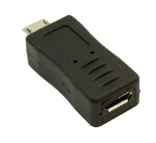 Micro-B USB Male to Micro-B USB Female STRAIGHT Adapter picture