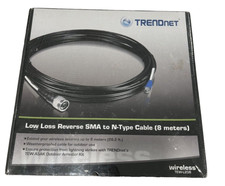 Trendnet TEW-L208~Low Loss Reverse~SMA~Female to N-type Male~26.2 Ft.~cable~NEW picture