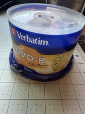 VERBATIM Life Series 16X Recordable DVD-R DVDR 4.7GB Branded Logo Disc 50 pack picture