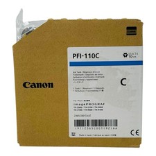 Genuine Canon PFI-110C Cyan Ink for TX-2000/2100/3000/3100/4000/4100 Exp.04/2026 picture