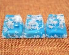 Blue Sky Keycap White Cloud Resin Keycap Handmade OEM R4 For Cherry MX Keyboard picture