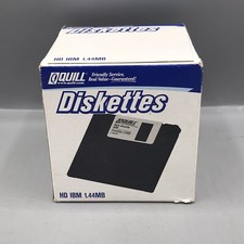 Quill Diskettes HD IBM 1.44 MB Lot Of 25 Formatted Brand New Sealed Floppy VTG picture