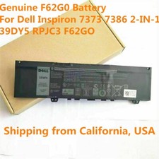 Genuine f62g0 battery for inspiron 13 rpjc3 p83g001 5370 7370 7373 7380 7386/OEM picture