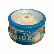 Memorex CD-RW 700MB 80min Rewritable Blank Discs - 25 Pack Spindle SEALED picture