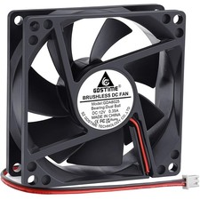 80mm 12V High Speed Dual Ball Bearing DC Cooling Fan 2 Pin 80x25mm 4500RPM picture