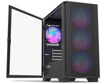 Montech AIR 100 ARGB MICRO-ATX Tower with Four ARGB Fans Pre Installed, Ultra-Mi picture