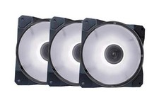 CO312L-WH Cosmos 120mm Case Fan, White LED, Ultra Silent, 3 Pack Cosmos White picture