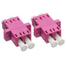 100pcs LC UPC Duplex Multimode OM4 Fiber Optic Adapter LC Optical Fiber Coupler picture