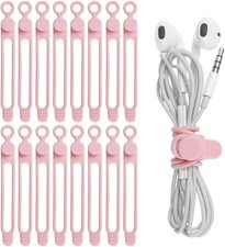 Nearockle 16Pcs Silicone Cable Straps Wire Organizer for Bundling Earphone, P... picture