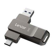 Lexar D40E 64GB Dual USB 3.2 Gen 1 TypeC Jump Drive, Titanium Grey picture